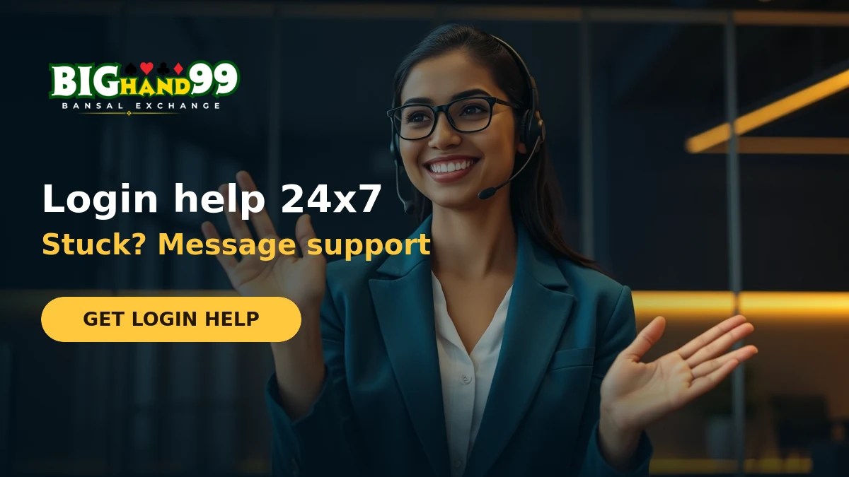 BigHand99 support agent with a headset ready to help with login problems