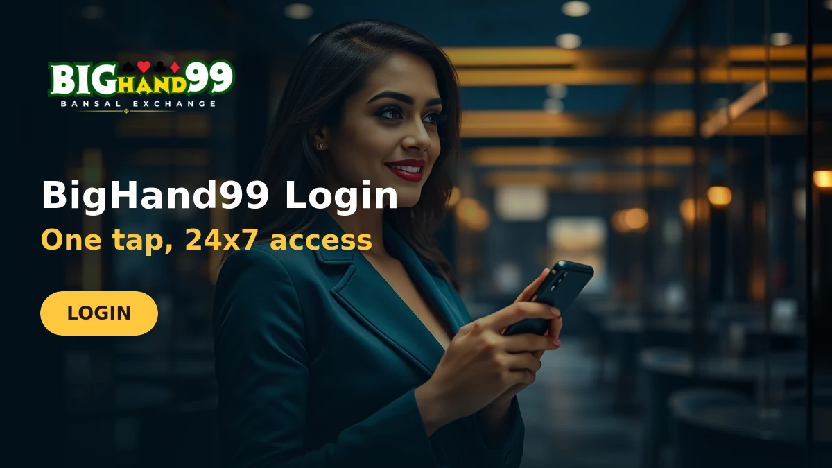 BigHand99 login screen banner as it appears in the mobile browser